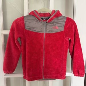 The North Face Toddler Girls Pink and Gray Oso Fleece Hoodie size 6